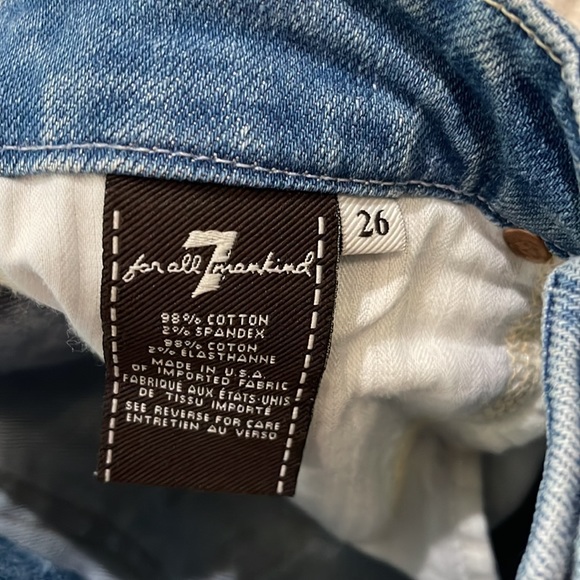 7 for All Mankind Jenn distressed skirt, size 26 - Picture 4 of 5